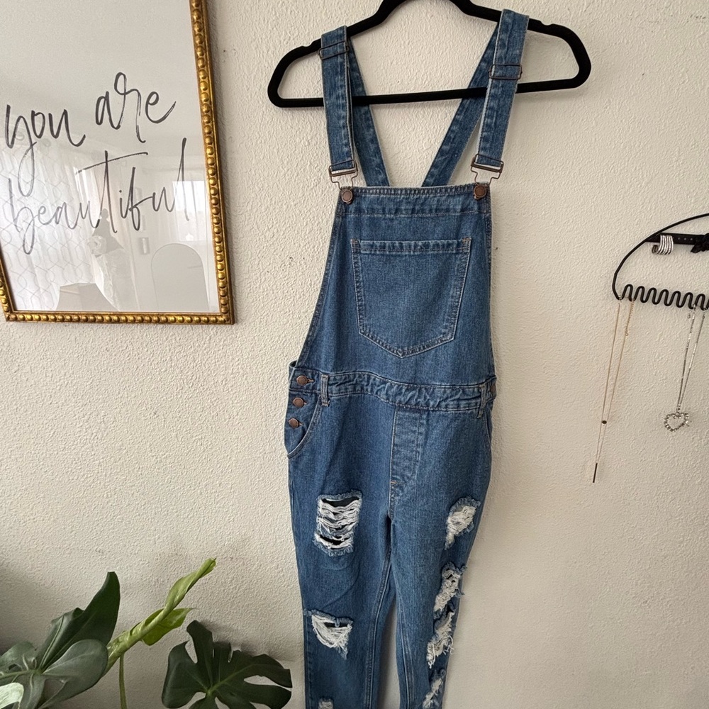 Women's Blue Denim Overalls
